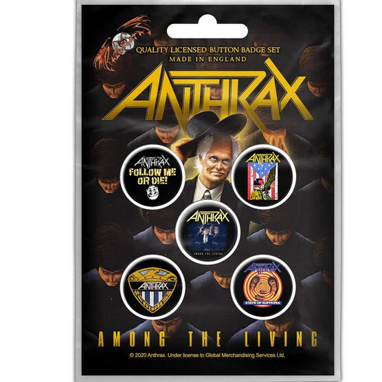 Anthrax - Among The Living Button Pin Set