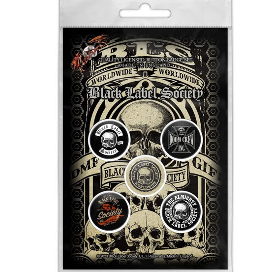 Black Label Society - Worldwide Button Pin Set