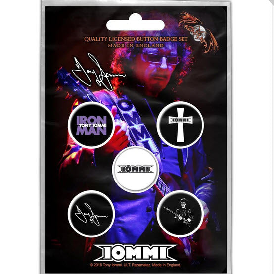 Black Sabbath / Tony Iommi - Iron Man Button Pin Set