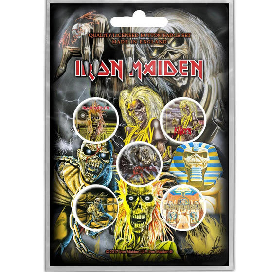 IRON MAIDEN - Early Albums Button Pin Set