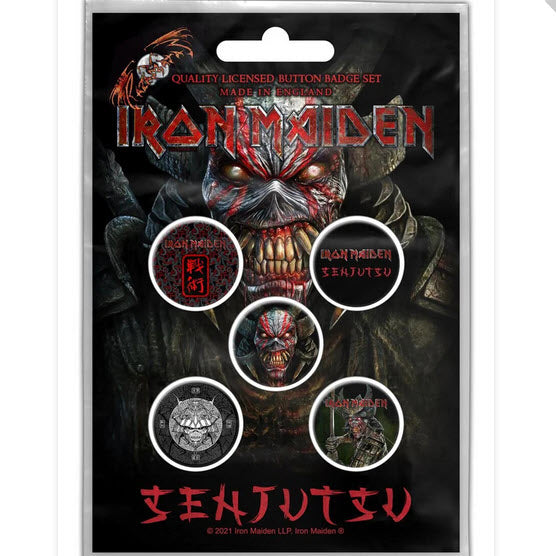 IRON MAIDEN - Senjutsu Button Pin Set