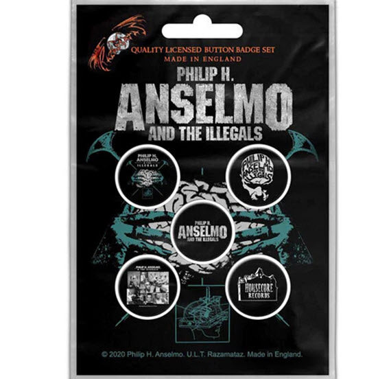 Philip H. Anselmo & The Illegals - Brain Button Pin Set