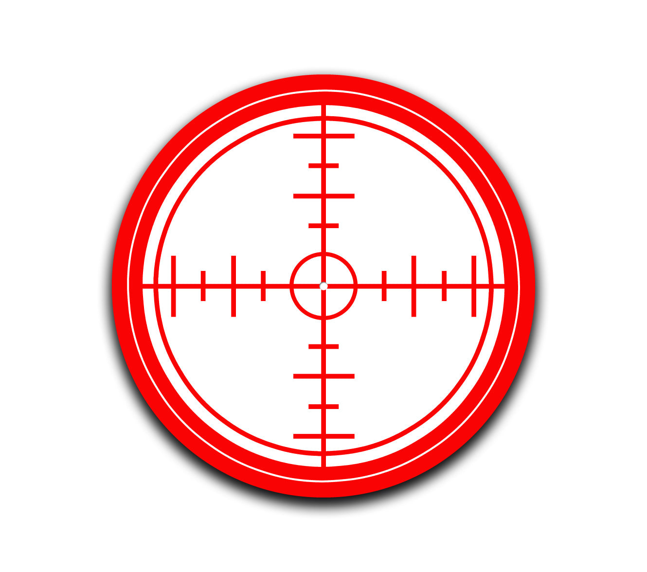 Red Crosshairs Turntable Slipmat