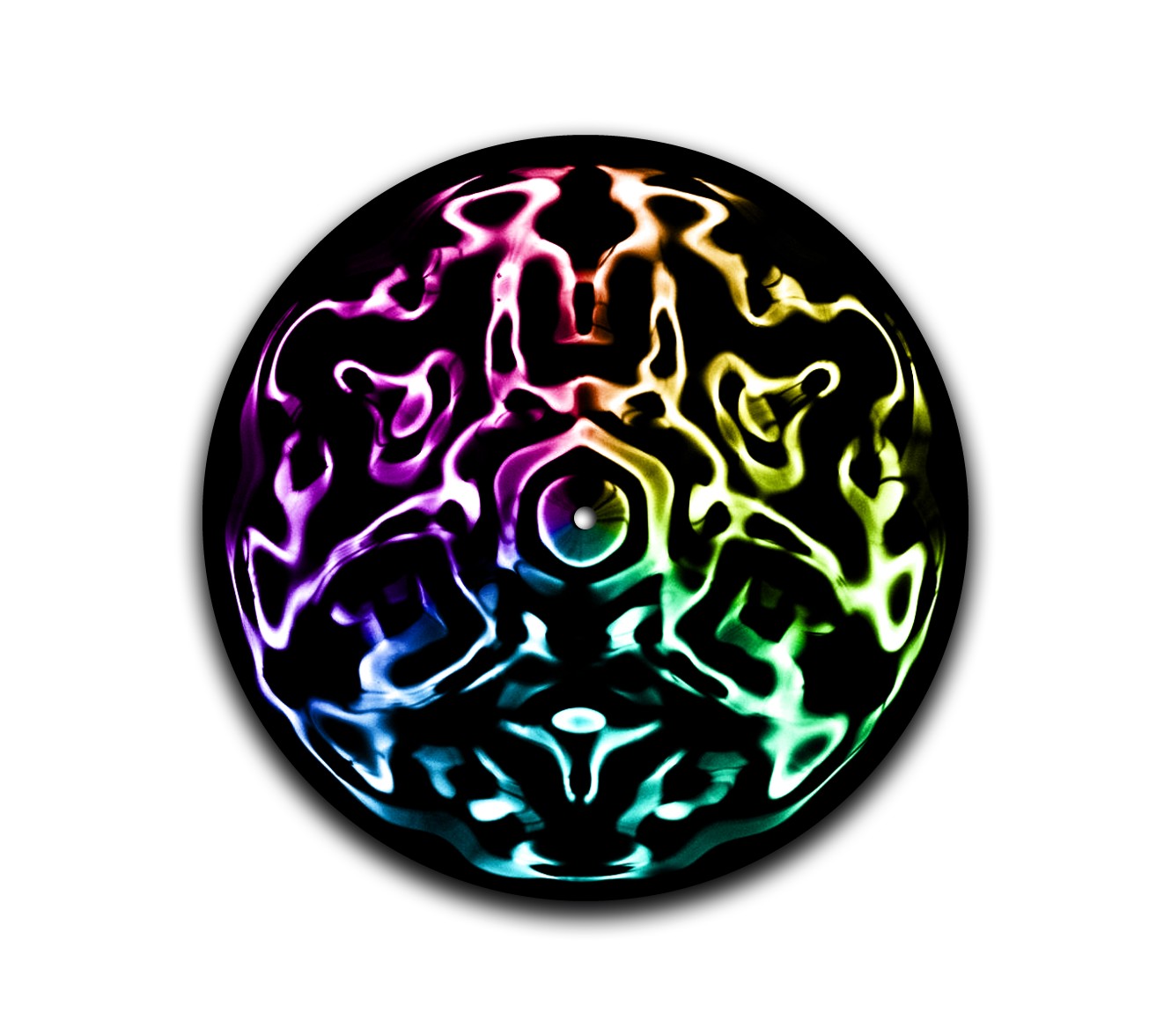 Rainbow Cymatics Turntable Slipmat