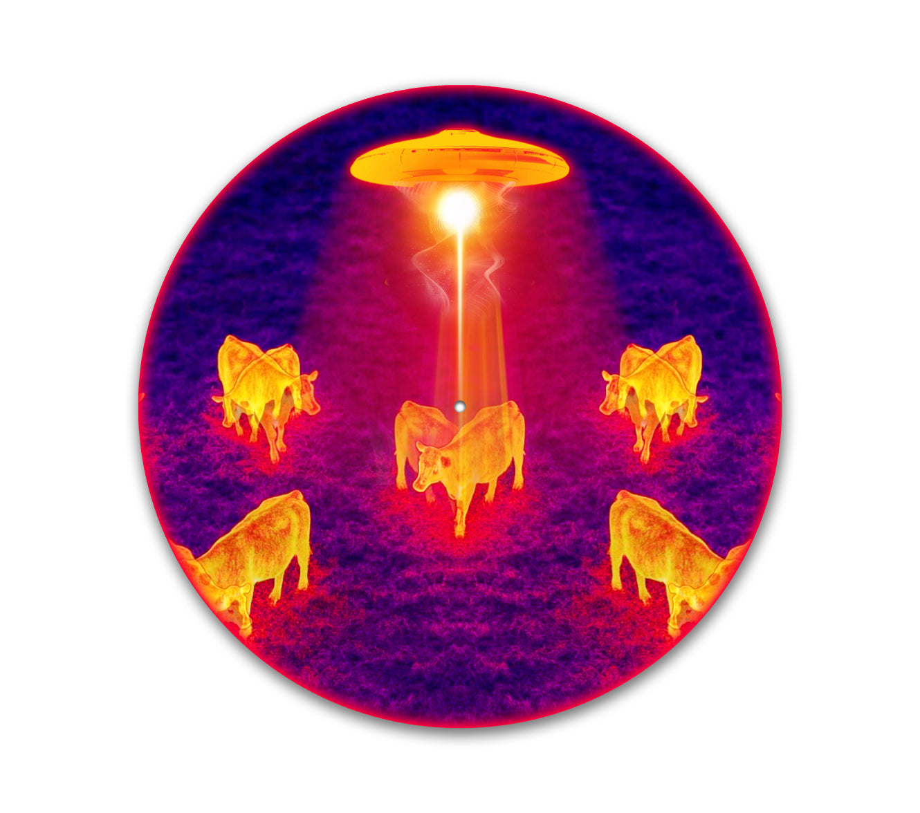 abduction – 12 inch felt turntable mat by Neesh Labs