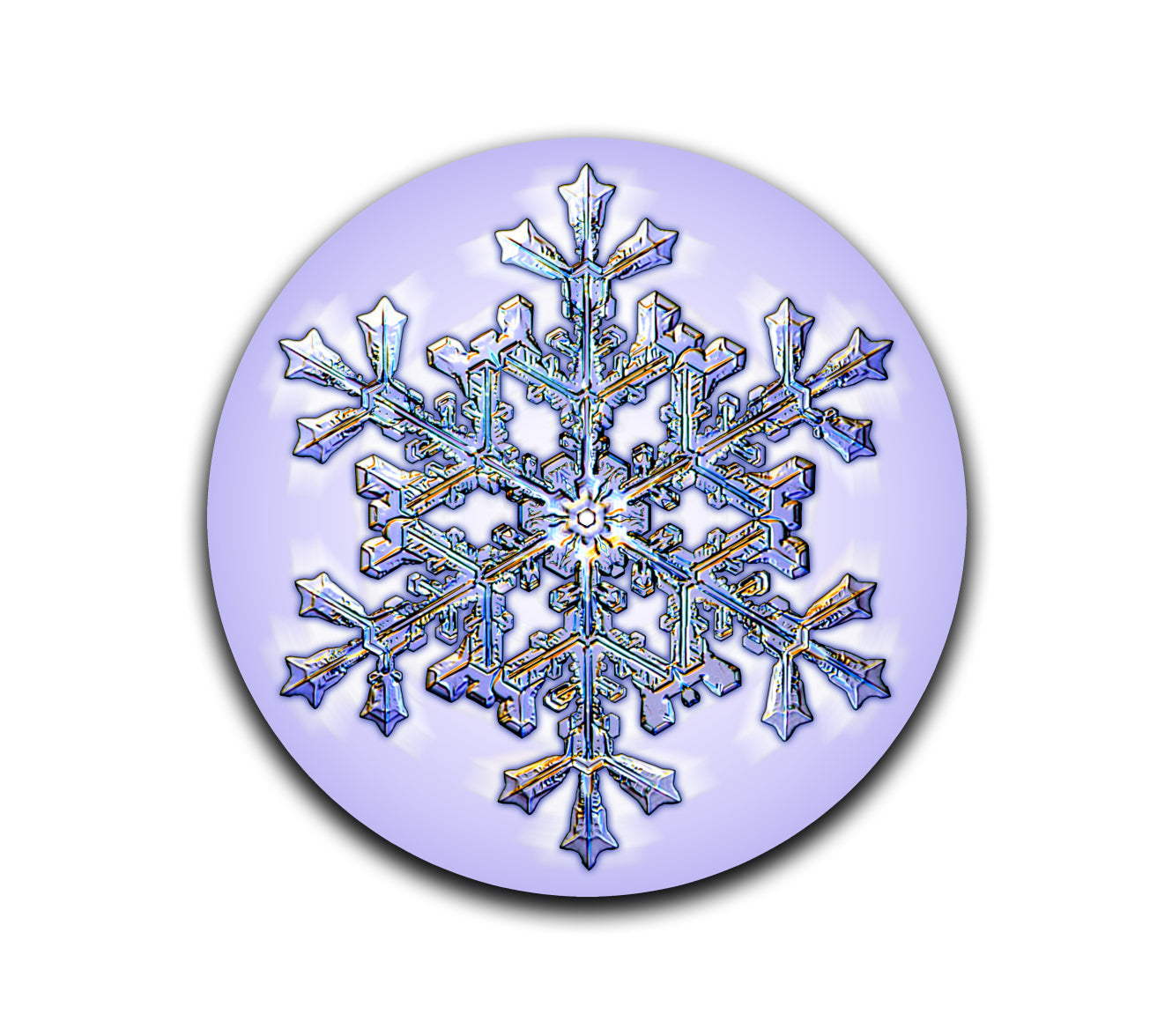 Snow Flake – 12 inch felt turntable mat by Neesh Labs