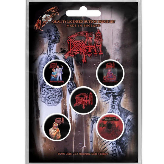 Death - Logo / Album Covers Button Pin Set