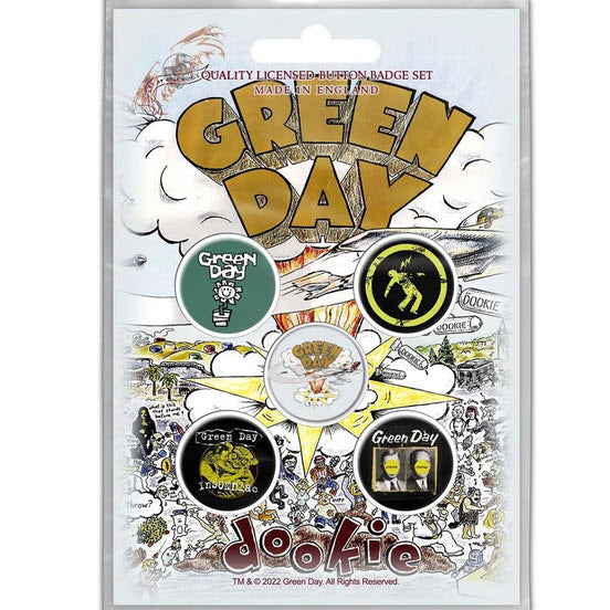 Green Day - Dookie Button Pin Set