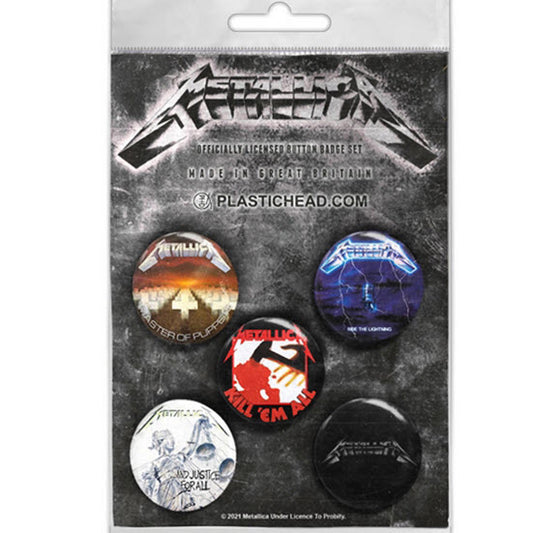 Metallica - Albums 1983-1991 Button Pin Set