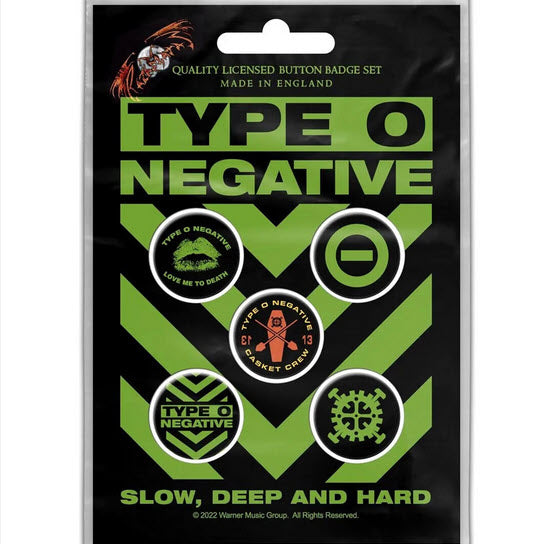 Type O Negative -  Slow, Deep & Hard Button Pin Set
