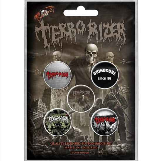 Terrorizer - Caustic Attack Button Pin Set