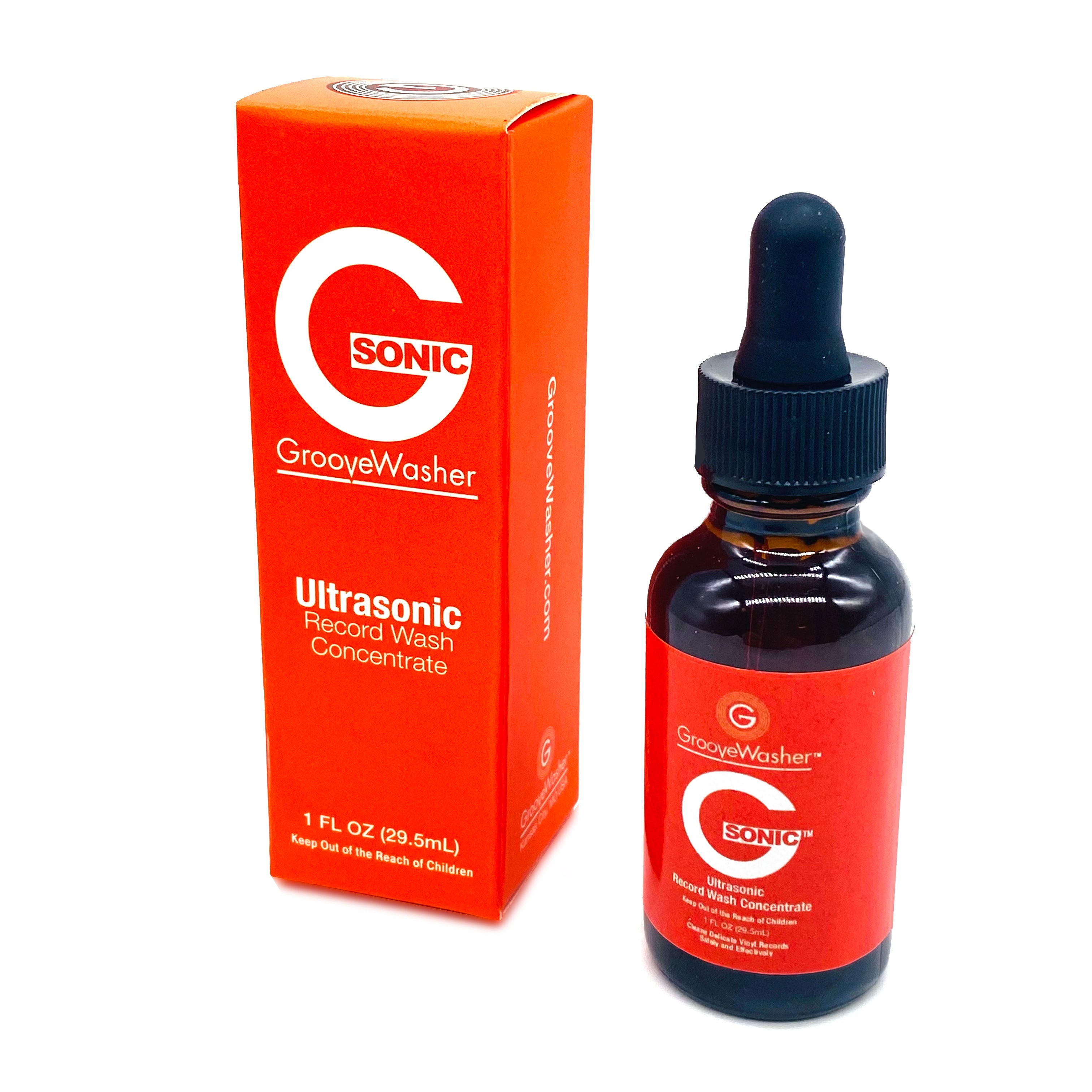 GrooveWasher G • Sonic Ultrasonic Record Wash Concentrate – 1 fl oz (29.5 mL)