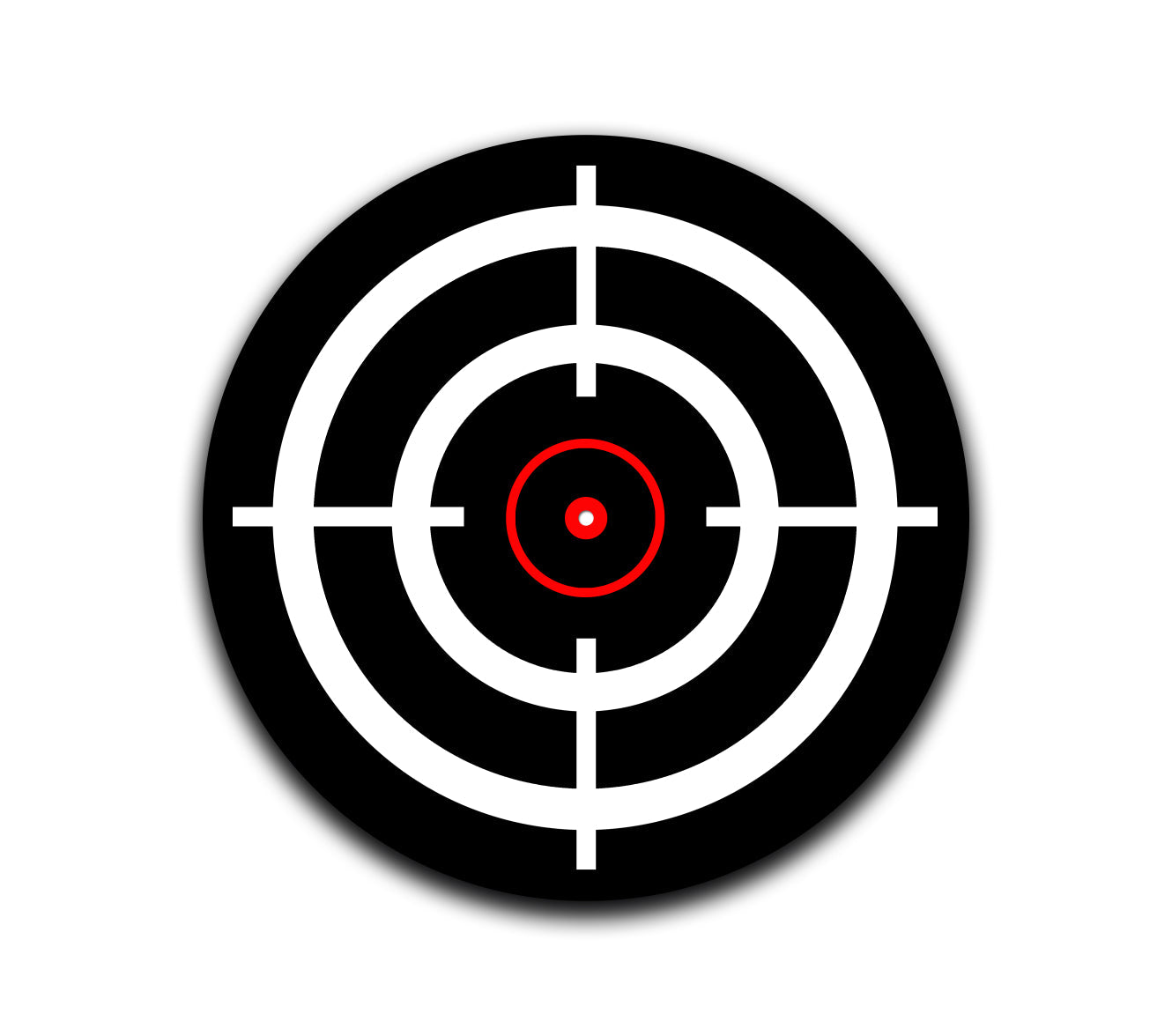Black Crosshairs Turntable Slipmat