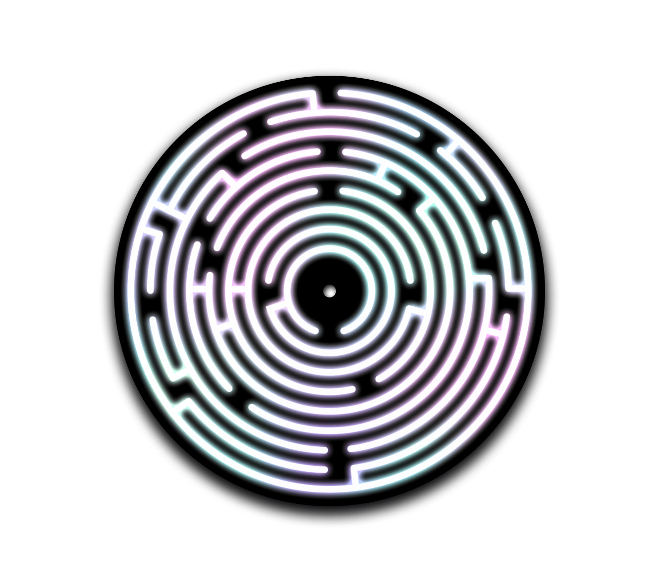 Iridescent Labyrinth Turntable Slipmat