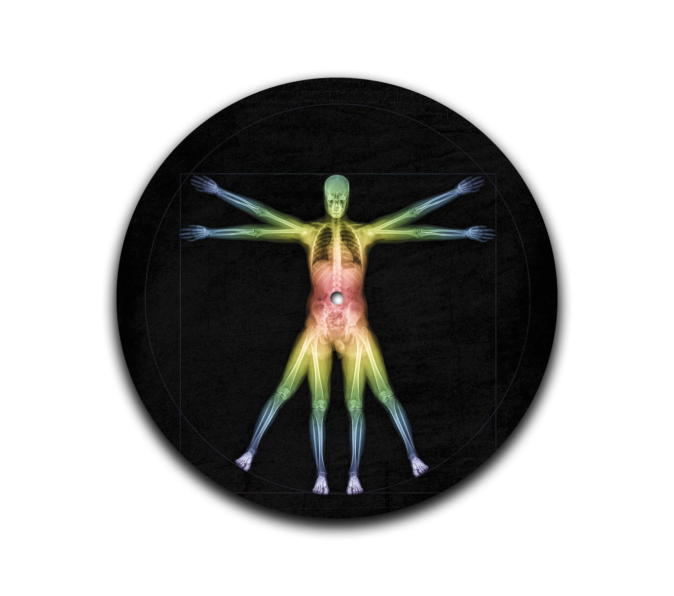 Vitruvian Rainbow X-Ray Turntable Slipmat