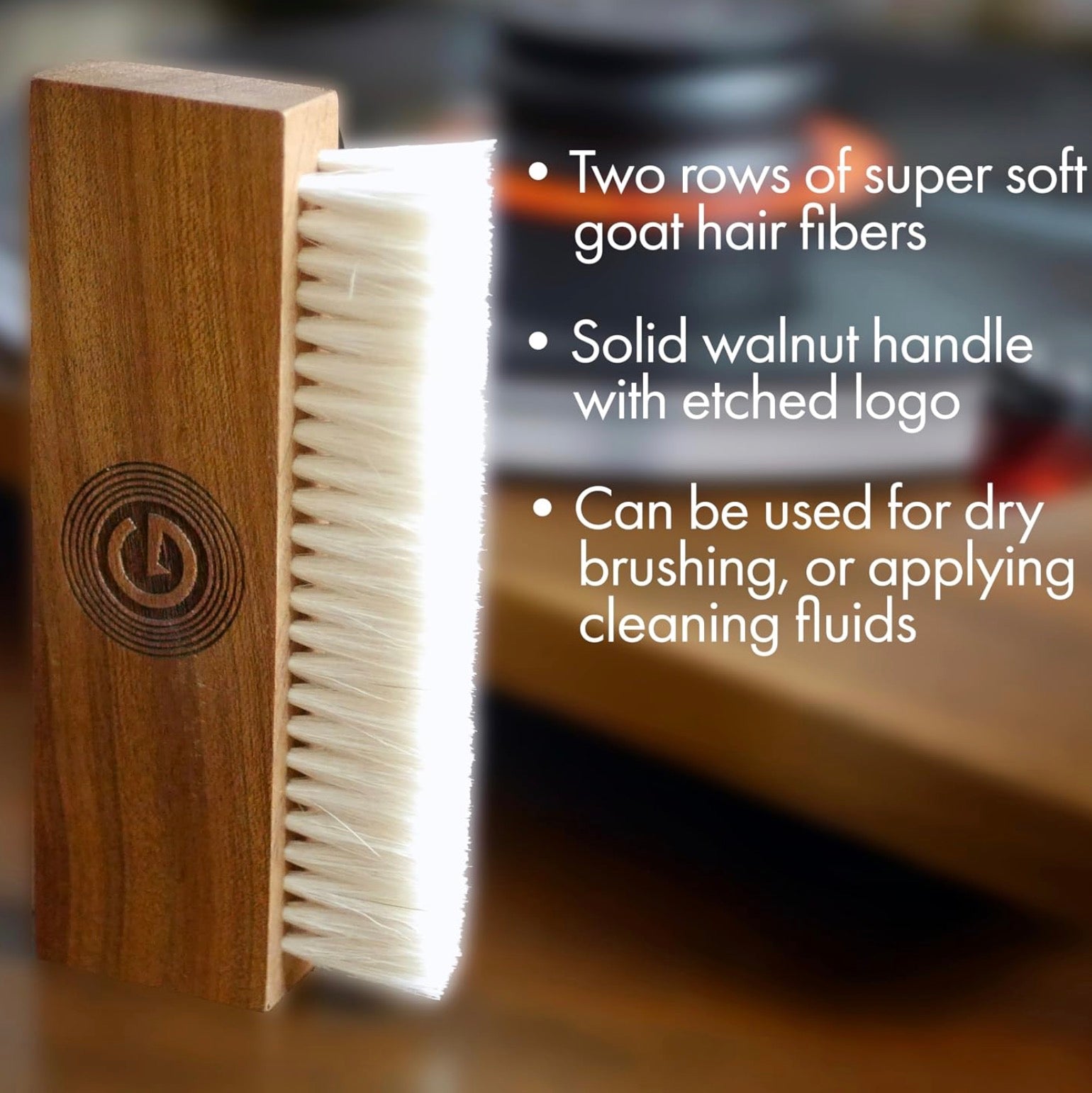 Groove Washer - The Goat / Walnut Goat Hair Brush