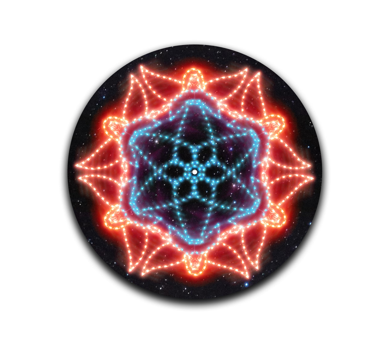 Angel Lights – 12 inch felt turntable mat by Neesh Labs
