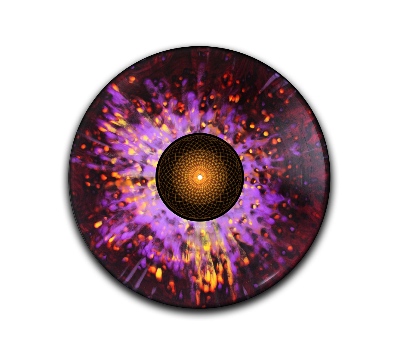 splatter – 12 inch felt turntable mat by NeeshLabs
